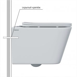 Подвесной унитаз Berges Floe S Rimless 082134 сиденье дюропласт Floe S Slim SO белый